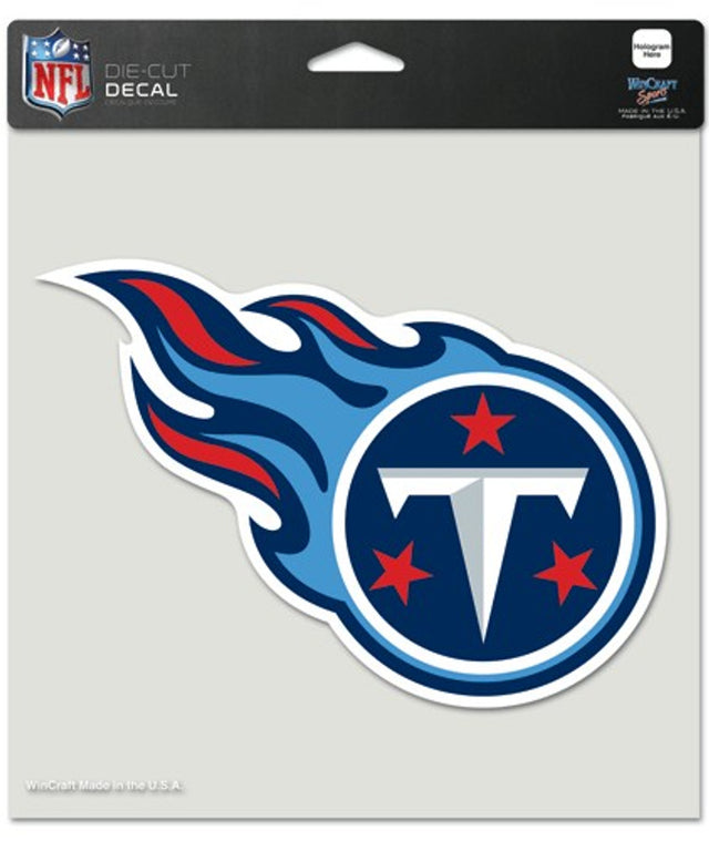 Calcomanía de los Tennessee Titans troquelada de 8 x 8 pulgadas