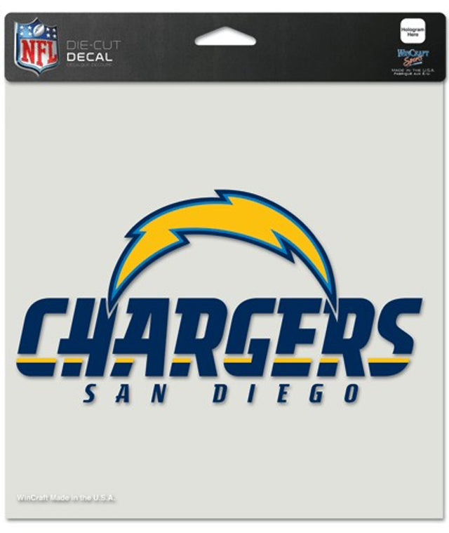 Calcomanía de Los Angeles Chargers de 8 x 8 pulgadas, corte perfecto y color