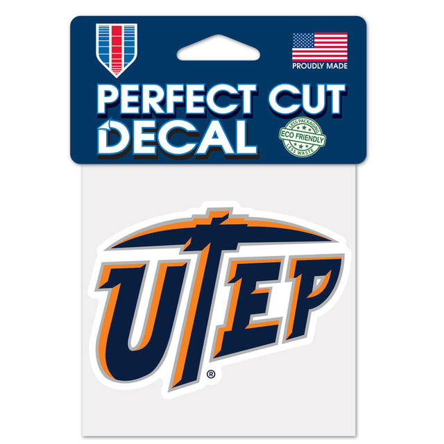 UTEP Miners Decal 4x4 Perfect Cut Color