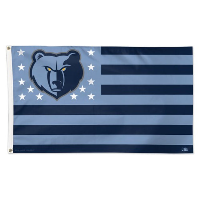 Bandera de los Memphis Grizzlies de 3 x 5 pulgadas, estilo de lujo, diseño de estrellas y rayas