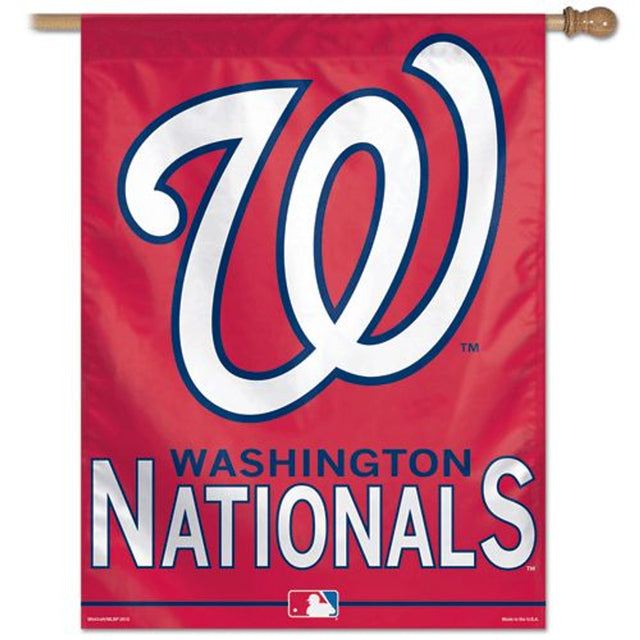 Banner de los Washington Nationals de 28 x 40 con diseño alternativo vertical