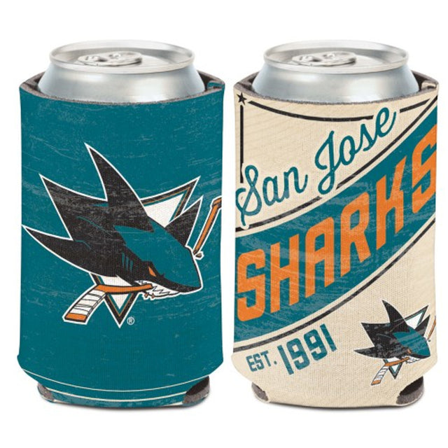 Enfriador de latas de diseño vintage de los San Jose Sharks