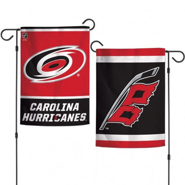 Bandera de los Carolina Hurricanes de 12 x 18 pulgadas, estilo jardín, de 2 lados