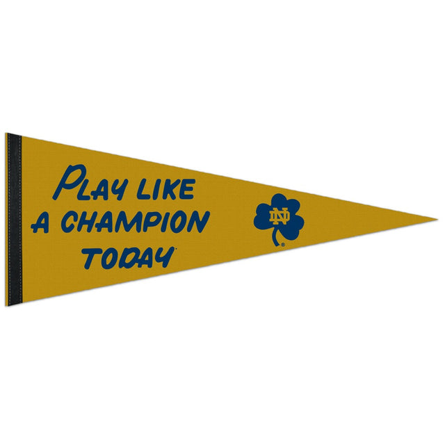 Banderín de Notre Dame Fighting Irish de 12 x 30 pulgadas, estilo premium, diseño PLACT