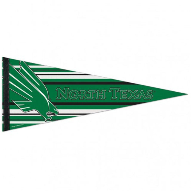 Banderín de estilo prémium de North Texas Mean Green de 12 x 30 pulgadas