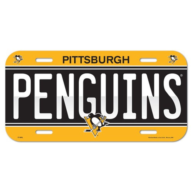 Matrícula de plástico de los Pittsburgh Penguins