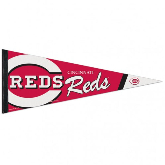 Banderín de los Cincinnati Reds de 12 x 30, estilo premium