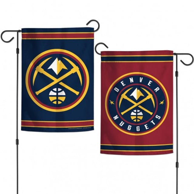 Bandera de los Denver Nuggets de 12 x 18 pulgadas, estilo jardín, de 2 lados