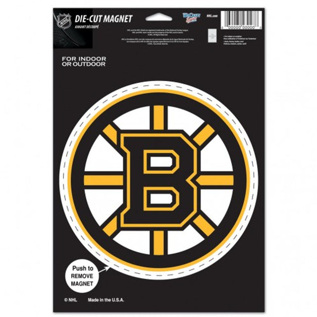 Imán de los Boston Bruins de 6,25 x 9 con diseño de logotipo troquelado