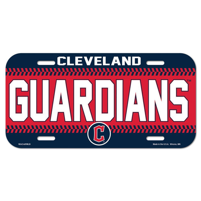 Matrícula de plástico de los Cleveland Guardians