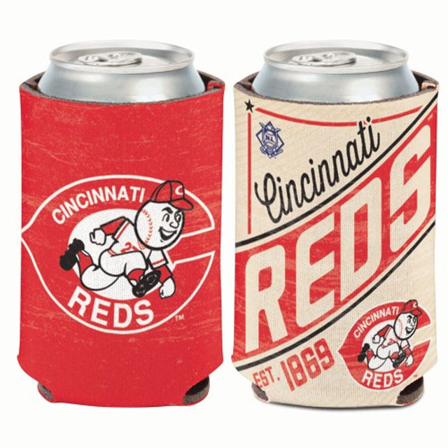 Enfriador de latas de diseño vintage de los Cincinnati Reds