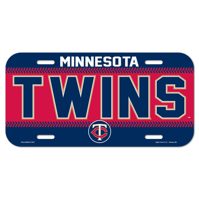 Matrícula de plástico de los Minnesota Twins