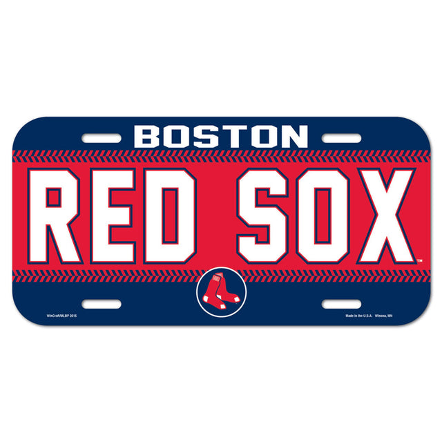 Matrícula de plástico de los Boston Red Sox