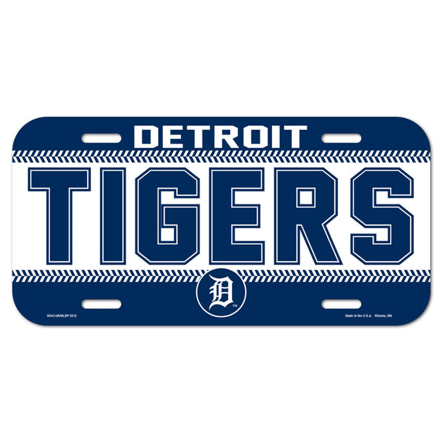 Matrícula de plástico de los Tigres de Detroit