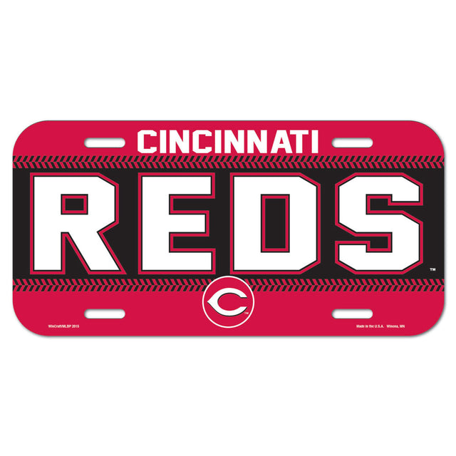 Cincinnati Reds License Plate Plastic