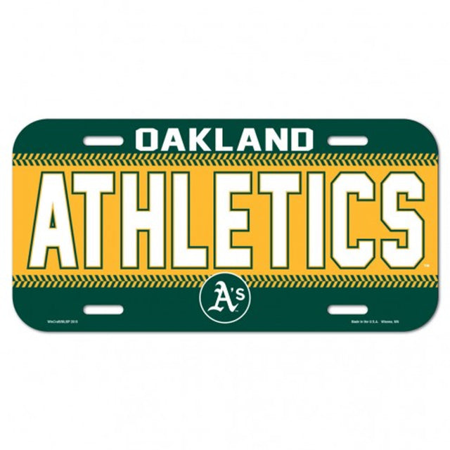 Matrícula de plástico de Oakland Athletics