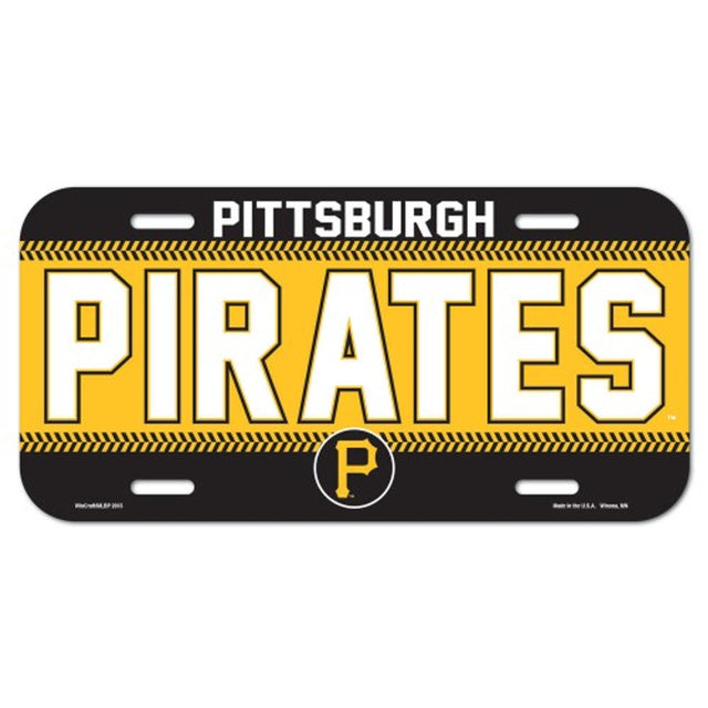 Matrícula de plástico de los Piratas de Pittsburgh