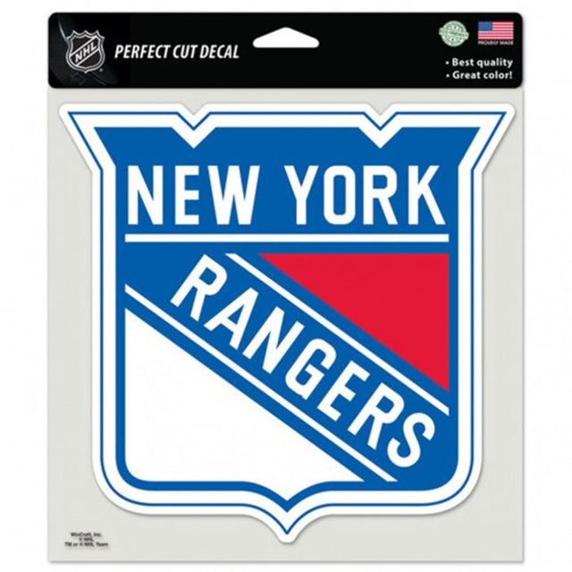 Calcomanía de los New York Rangers de 8 x 8 pulgadas y color de corte perfecto