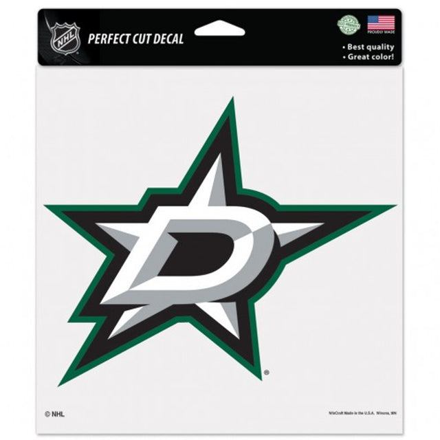 Calcomanía de los Dallas Stars de 8 x 8 pulgadas con corte perfecto y color