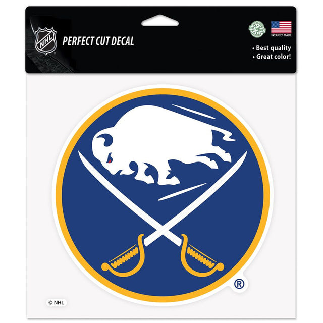 Calcomanía Buffalo Sabres troquelada de 8 x 8 pulgadas