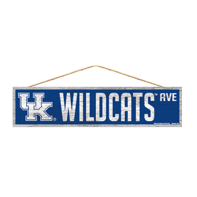 Letrero de Kentucky Wildcats de 4 x 17 pulgadas con diseño de Wood Avenue