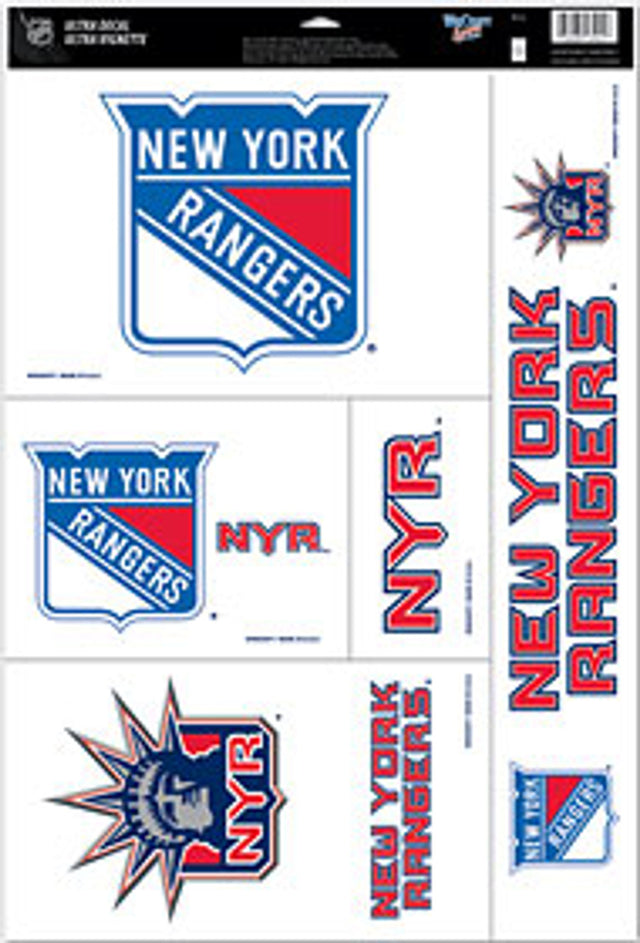 Calcomanía Ultra de los New York Rangers de 11 x 17 pulgadas