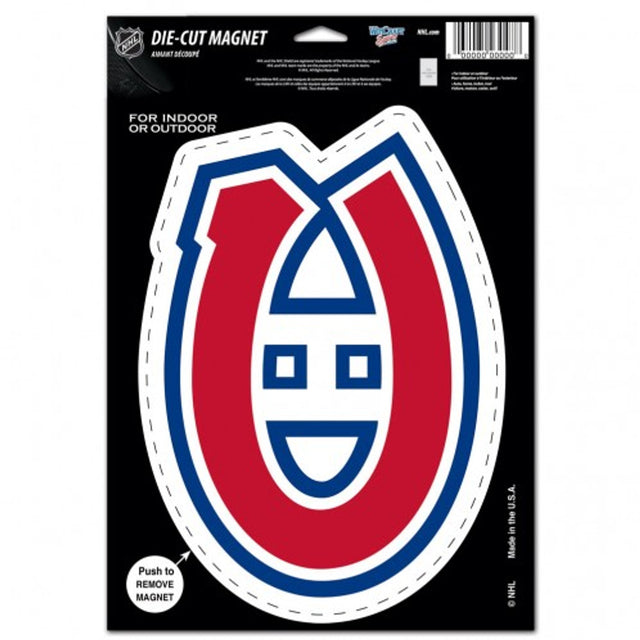 Imán de los Montreal Canadiens de 6,25 x 9 pulgadas con diseño de logotipo troquelado