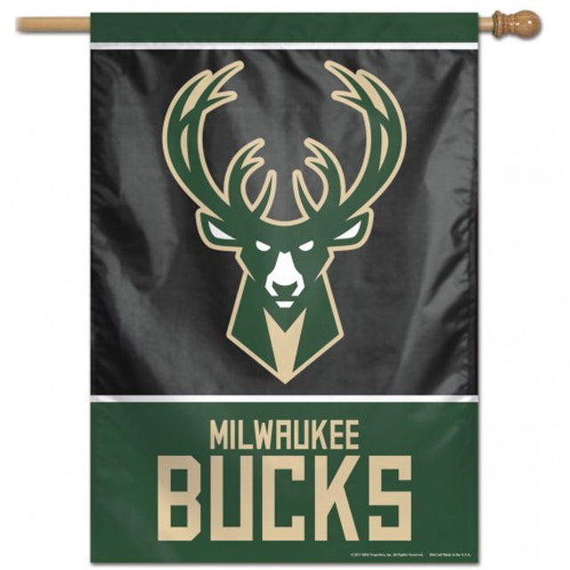 Pancarta vertical de los Milwaukee Bucks de 28 x 40 pulgadas