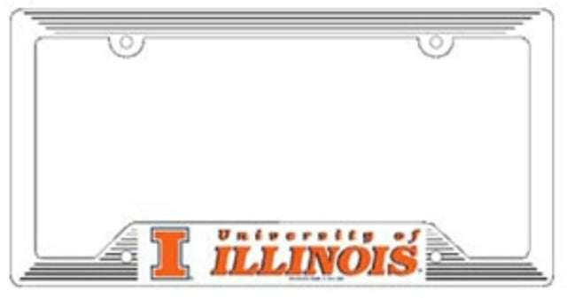 Marco de matrícula de plástico de Illinois Fighting Illini