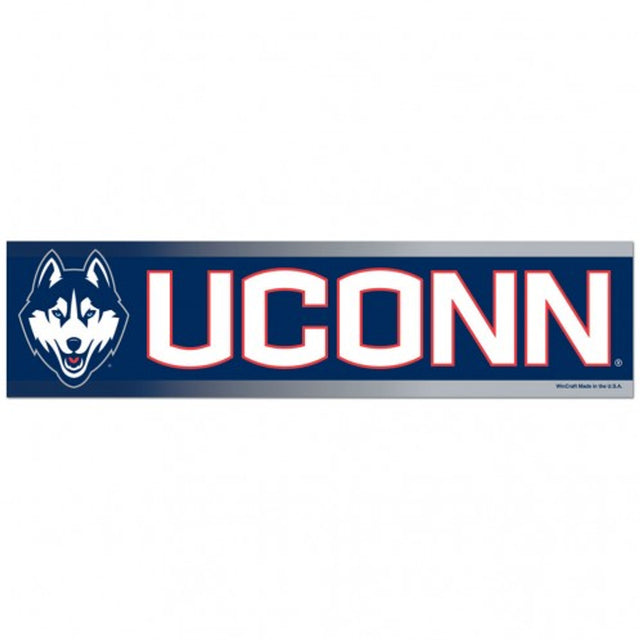 Connecticut Huskies Decal 3x12 Bumper Strip Style