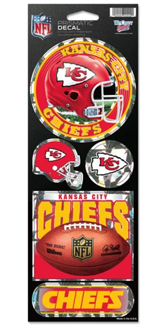 Pegatinas prismáticas de los Kansas City Chiefs