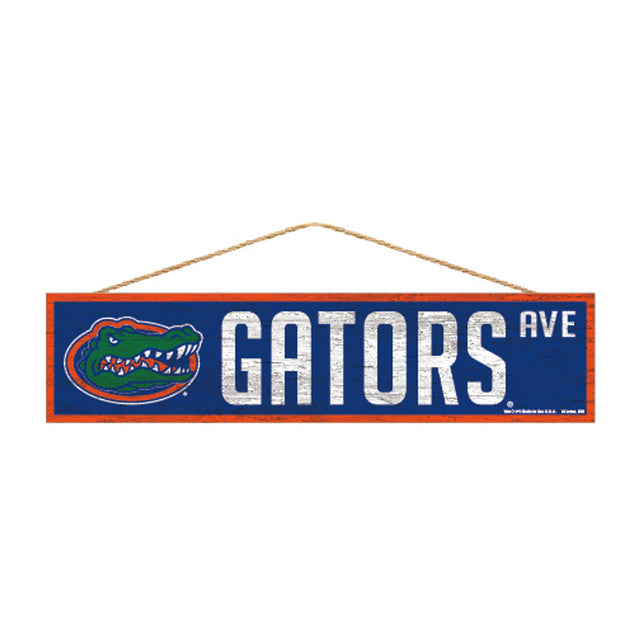 Letrero de los Florida Gators de 4 x 17 pulgadas con diseño de Wood Avenue