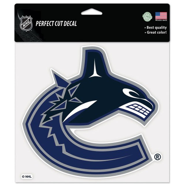 Calcomanía de Vancouver Canucks de 8 x 8 pulgadas y color de corte perfecto