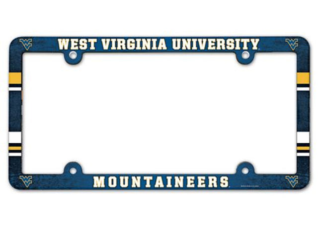 Marco para matrícula de los Mountaineers de West Virginia (a todo color)