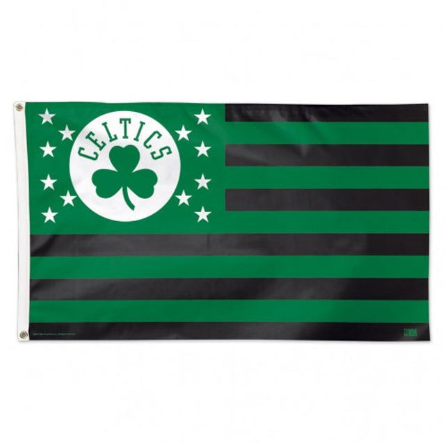 Boston Celtics Flag 3x5 Deluxe Style Stars and Stripes Design