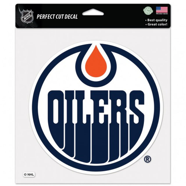 Calcomanía de los Edmonton Oilers de 8 x 8 pulgadas, corte perfecto y color