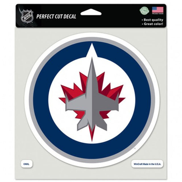 Calcomanía de los Winnipeg Jets de 8 x 8 pulgadas con corte perfecto y color