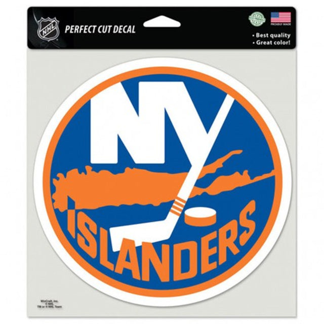 Calcomanía de los New York Islanders de 8 x 8 pulgadas y corte perfecto en color