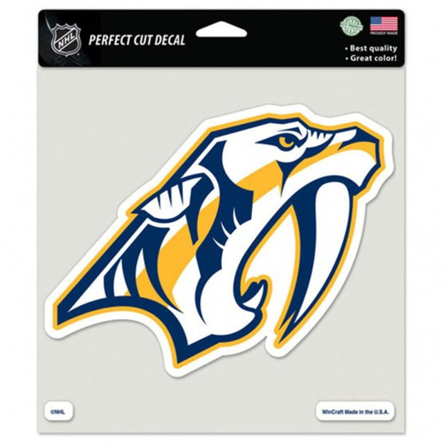 Calcomanía de Nashville Predators de 8 x 8 pulgadas y color de corte perfecto