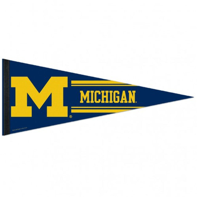 Banderín de los Wolverines de Michigan, estilo premium, 12 x 30