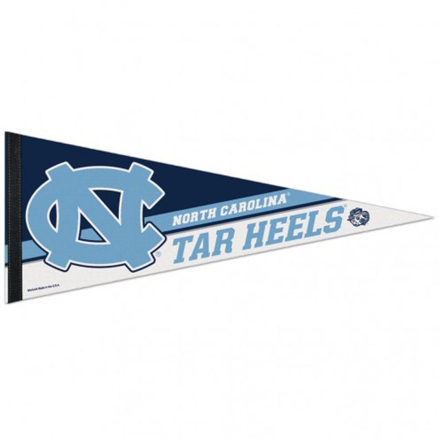 Banderín de los Tar Heels de Carolina del Norte de 12 x 30, estilo premium