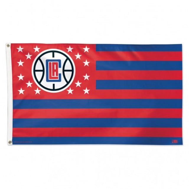 Los Angeles Clippers Flag 3x5 Deluxe Style Stars and Stripes Design