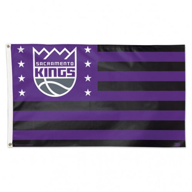 Sacramento Kings Flag 3x5 Deluxe Style Stars and Stripes Design