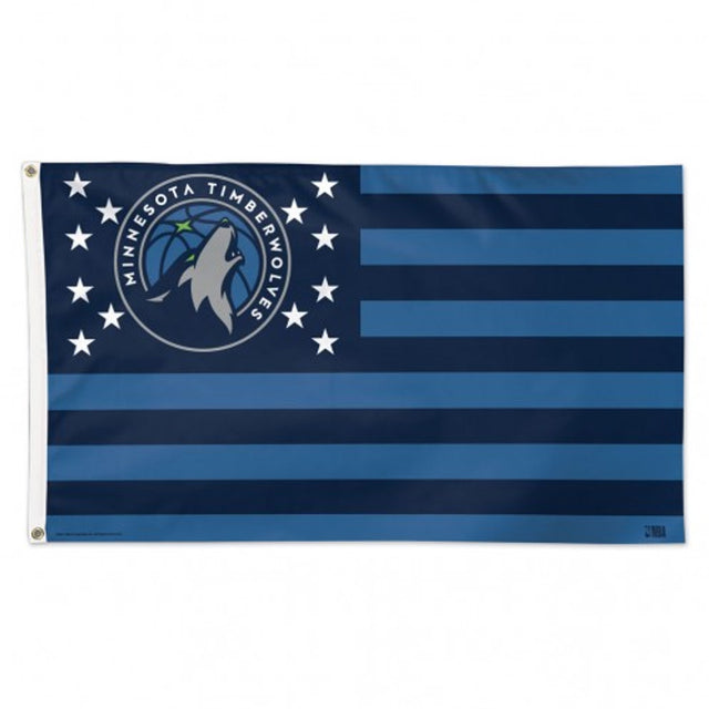 Minnesota Timberwolves Flag 3x5 Deluxe Style Stars and Stripes Design