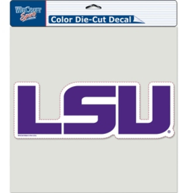 Calcomanía de los LSU Tigers, logotipo troquelado de 8 x 8 pulgadas