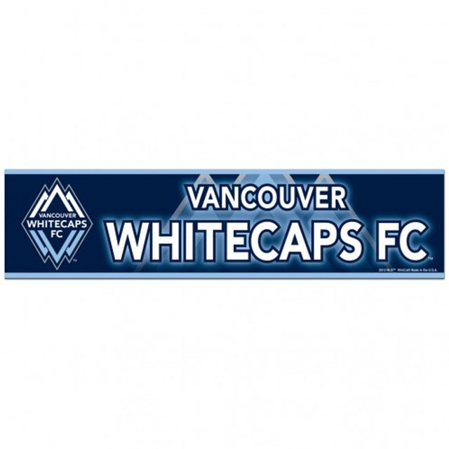 Calcomanía de Vancouver Whitecaps FC, estilo tira para parachoques de 3 x 12 pulgadas