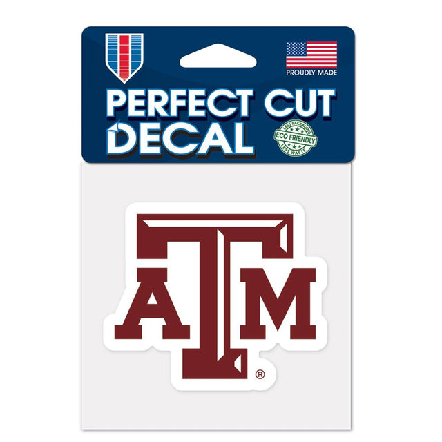 Calcomanía de Texas A&amp;M Aggies 4x4 con corte perfecto y color