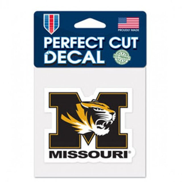 Calcomanía de los Missouri Tigers 4x4 con corte perfecto y color