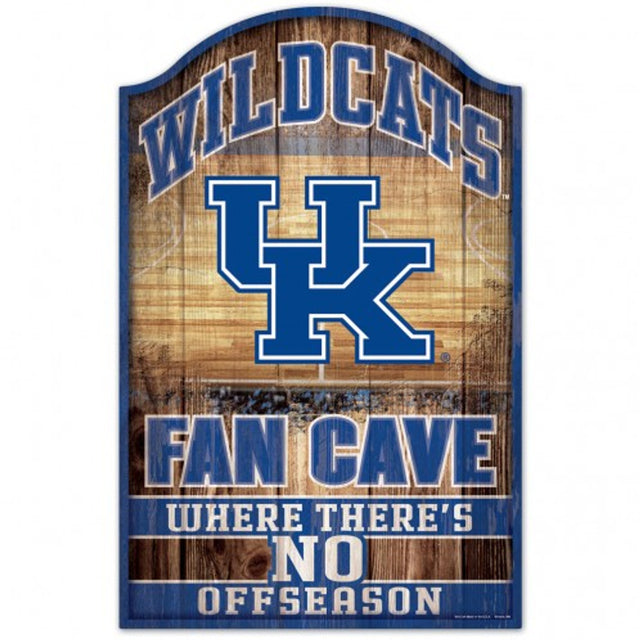 Letrero de madera de 11 x 17 de Kentucky Wildcats con diseño de cueva de abanico