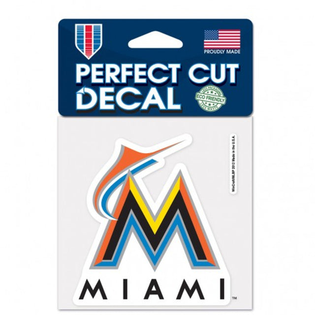 Miami Marlins Decal 4x4 Perfect Cut Color